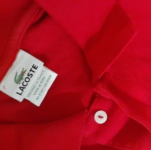 RED LACOSTE POLO